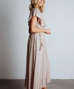 BB Custom Jennifer Deep V Maxi Dress | Sand 29 BB Custom Jennifer Deep V Maxi Dress | Sand