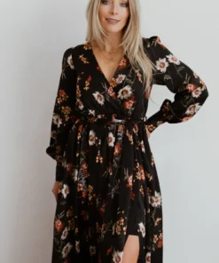 BB Custom Dresses Jenna Maxi Dress | Black Floral