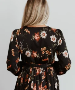 BB Custom Dresses Jenna Maxi Dress | Black Floral 10 BB Custom Dresses Jenna Maxi Dress | Black Floral