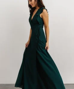 Soi Saya Wrap Maxi Dress | Hunter Green