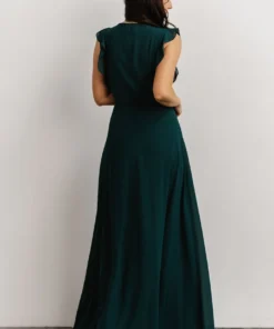 Soi Saya Wrap Maxi Dress | Hunter Green