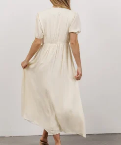 POL Dresses Maven Embroidered Midi Dress | Vintage Cream