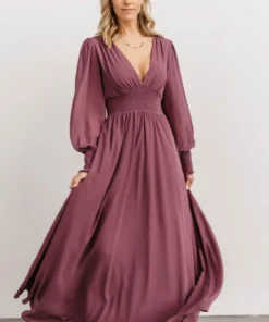 BB Custom Dresses Olivia Maxi Dress | Vintage Plum 17 BB Custom Dresses Olivia Maxi Dress | Vintage Plum