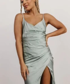 RR Monet Satin Gown | Sage Dresses