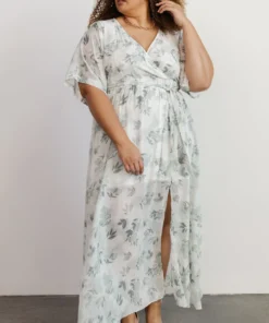 BB Custom Dresses Kia Kimono Maxi Dress | Sage Floral