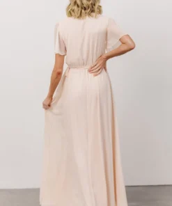 Soi Brighton Wrap Maxi Dress | Light Peach Dresses