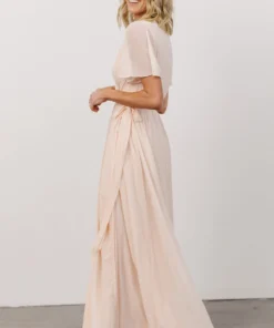 Soi Brighton Wrap Maxi Dress | Light Peach Dresses