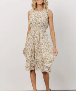 HAY Annie Ruffle Midi Dress | Yellow Floral 16 HAY Annie Ruffle Midi Dress | Yellow Floral