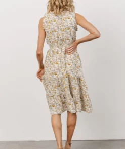 HAY Annie Ruffle Midi Dress | Yellow Floral 13 HAY Annie Ruffle Midi Dress | Yellow Floral