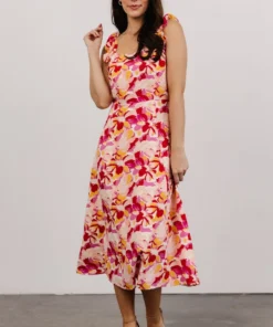 SL Salzburg Tank Midi Dress | Pink Multi Floral Dresses