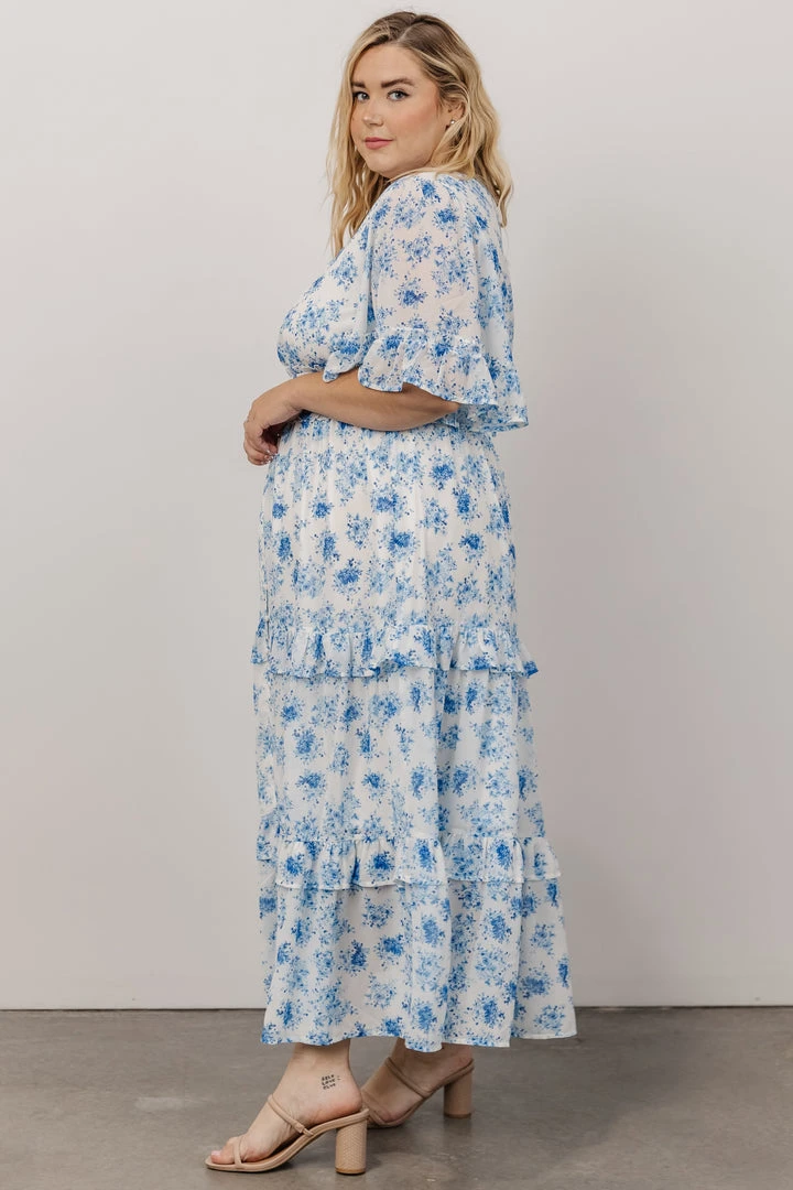FT Iris Tiered Maxi Dress | Blue + White Floral Dresses 5 FT Iris Tiered Maxi Dress | Blue + White Floral Dresses