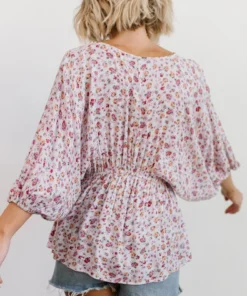 HAY Erica Boho Top | Dusty Purple Floral 10 HAY Erica Boho Top | Dusty Purple Floral
