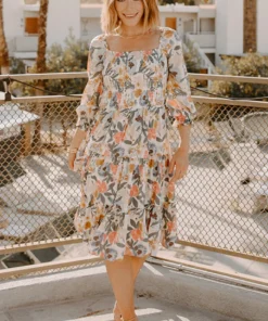 BB Custom Dresses Marta Smocked Midi Dress | Multi Floral