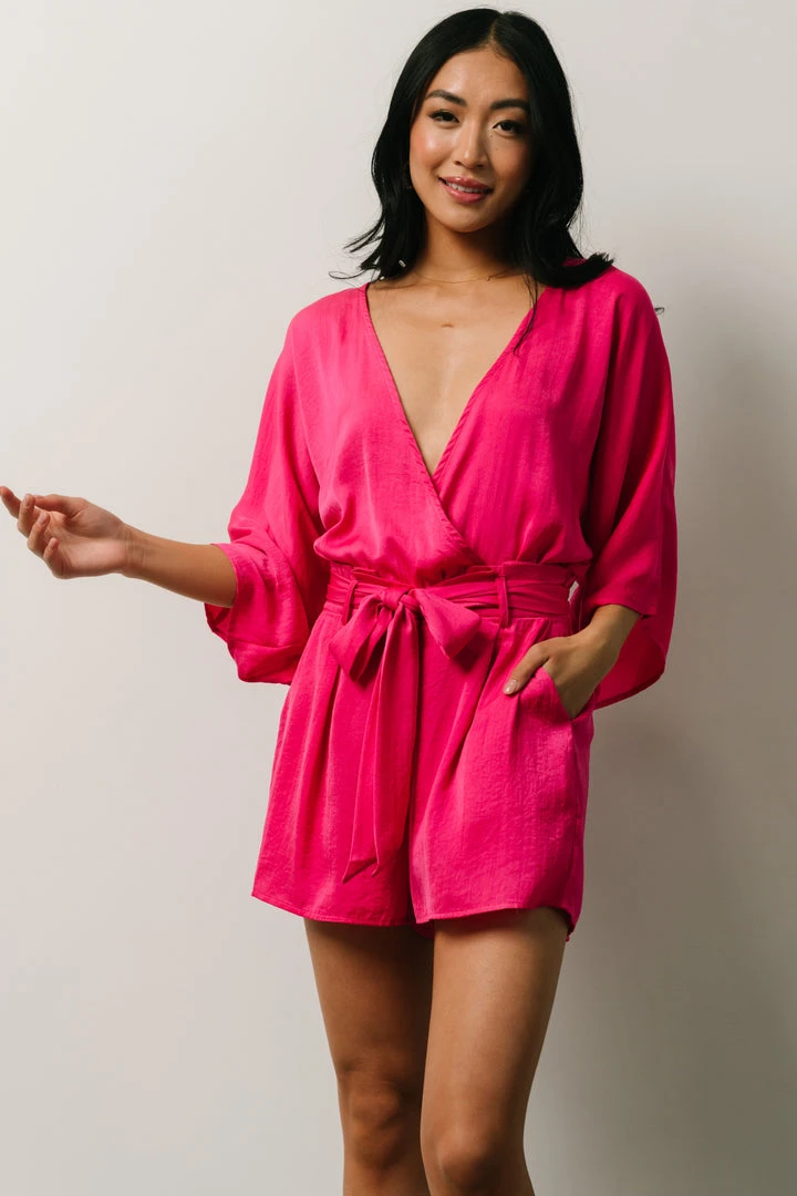 DD Vacation Joan Romper | Fuchsia 2 DD Vacation Joan Romper | Fuchsia