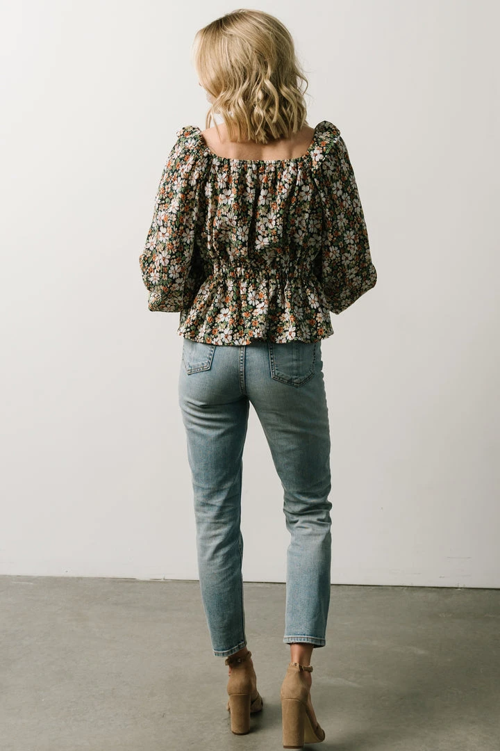 HAY Eileen Long Sleeve Peasant Top | Multi Floral 8 HAY Eileen Long Sleeve Peasant Top | Multi Floral
