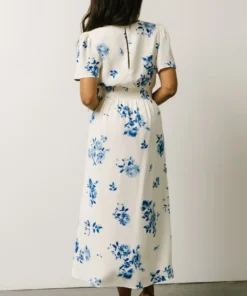 SL Eleanor Midi Dress | Cream + Blue Floral 13 SL Eleanor Midi Dress | Cream + Blue Floral