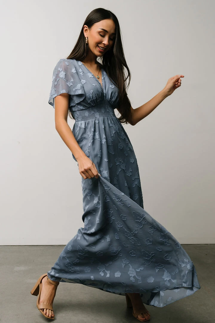 RR Dresses Evelyn Smocked Maxi Dress | Blue 12 RR Dresses Evelyn Smocked Maxi Dress | Blue