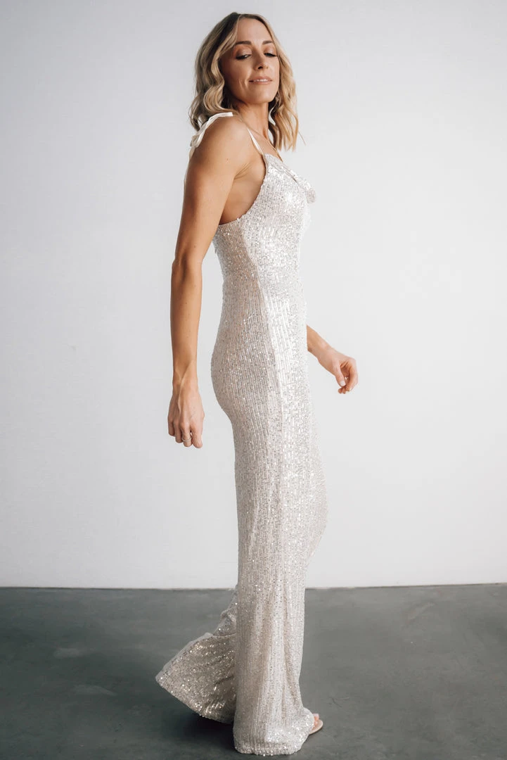 RR Bridal Willett Sequin Jumpsuit | Cream 7 RR Bridal Willett Sequin Jumpsuit | Cream