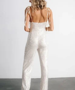 RR Bridal Willett Sequin Jumpsuit | Cream 9 RR Bridal Willett Sequin Jumpsuit | Cream