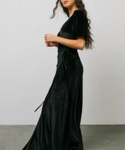 BB Custom Meghan Velvet Wrap Maxi Dress | Black Dresses 13 BB Custom Meghan Velvet Wrap Maxi Dress | Black Dresses