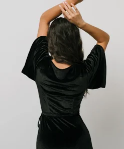 BB Custom Meghan Velvet Wrap Maxi Dress | Black Dresses 15 BB Custom Meghan Velvet Wrap Maxi Dress | Black Dresses