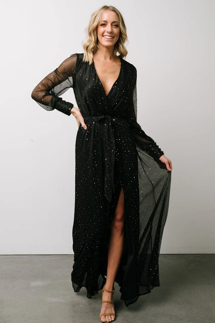 BB Custom Dresses Abigail Sparkle Gown | Black 1 BB Custom Dresses Abigail Sparkle Gown | Black