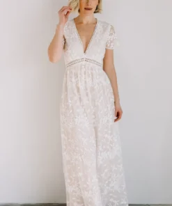 AK Ada Lace Maxi Dress | Off White Dresses