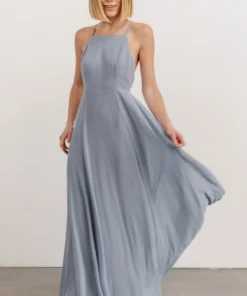 SL Adelaide Gown | Dusty Blue 20 SL Adelaide Gown | Dusty Blue