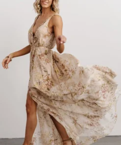 AK Adria Tank Maxi Dress | Tan Multi Floral 7 AK Adria Tank Maxi Dress | Tan Multi Floral