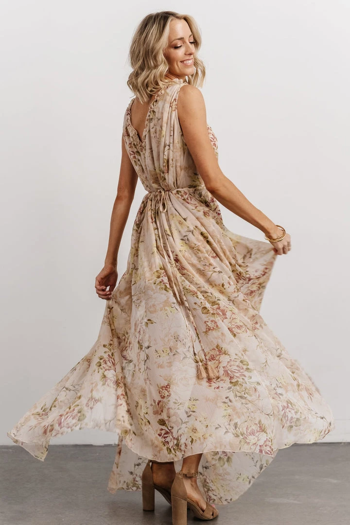 AK Adria Tank Maxi Dress | Tan Multi Floral 2 AK Adria Tank Maxi Dress | Tan Multi Floral