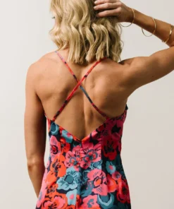 Dresses Agnes Slip Midi Dress | Blue + Pink Multi Floral