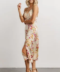 Dresses Agnes Slip Midi Dress | Cream + Multi Floral