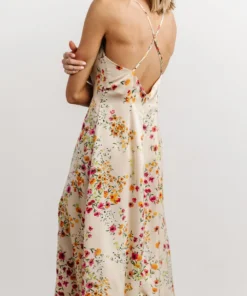 Dresses Agnes Slip Midi Dress | Cream + Multi Floral