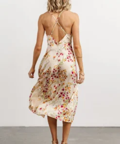 Dresses Agnes Slip Midi Dress | Cream + Multi Floral