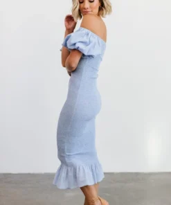 RR Dresses Alana Smocked Midi Dress | Blue