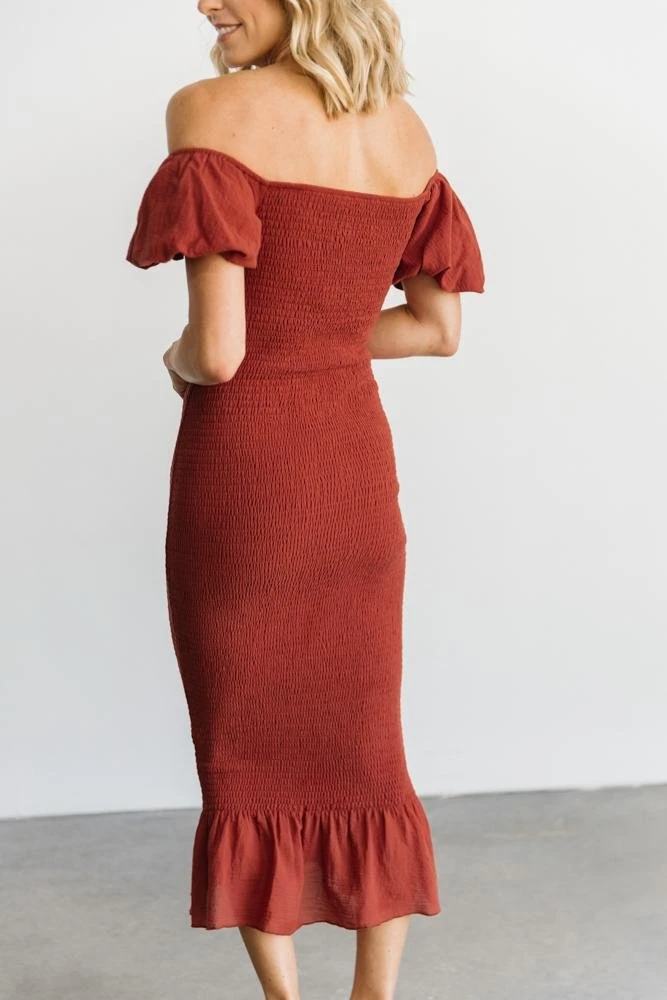 RR Alana Smocked Midi Dress | Clay Dresses 6 RR Alana Smocked Midi Dress | Clay Dresses