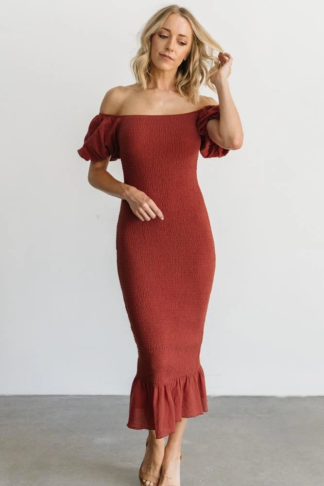 RR Alana Smocked Midi Dress | Clay Dresses 3 RR Alana Smocked Midi Dress | Clay Dresses