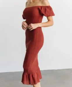 RR Alana Smocked Midi Dress | Clay Dresses