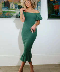 RR Dresses Alana Smocked Midi Dress | Green