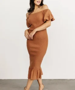 RR Alana Smocked Midi Dress | Mocha 14 RR Alana Smocked Midi Dress | Mocha