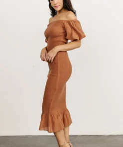 RR Alana Smocked Midi Dress | Mocha 13 RR Alana Smocked Midi Dress | Mocha