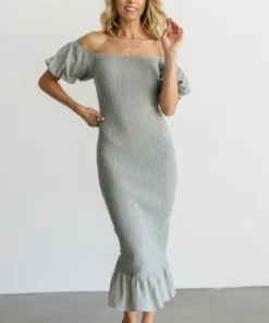 RR Alana Smocked Midi Dress | Sage Dresses