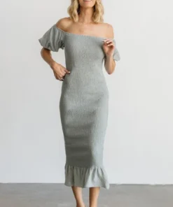 RR Alana Smocked Midi Dress | Sage Dresses