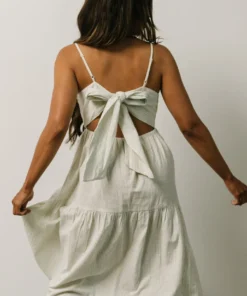 BS Dresses Alaska Open Tie Back Midi Dress | Light Green