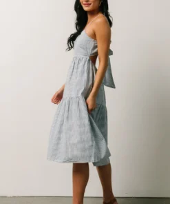 BS Dresses Alaska Open Tie Back Midi Dress | Sky Blue