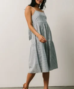 BS Dresses Alaska Open Tie Back Midi Dress | Sky Blue