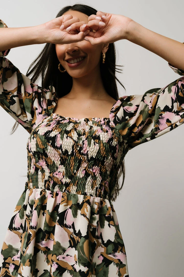 BS Dresses Alastair Smocked Mini Dress | Multi Print 9 BS Dresses Alastair Smocked Mini Dress | Multi Print