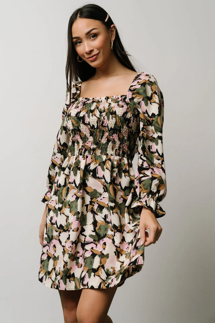 BS Dresses Alastair Smocked Mini Dress | Multi Print 3 BS Dresses Alastair Smocked Mini Dress | Multi Print