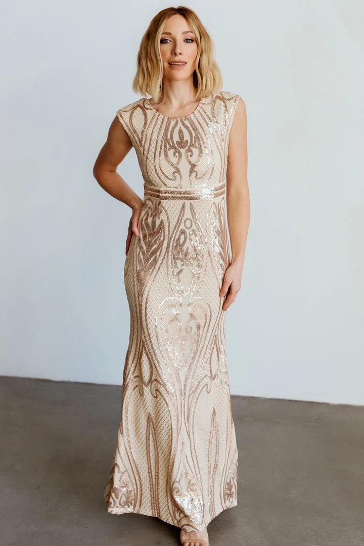 RR Alessia Sequin Gown | Champagne Dresses 9 RR Alessia Sequin Gown | Champagne Dresses
