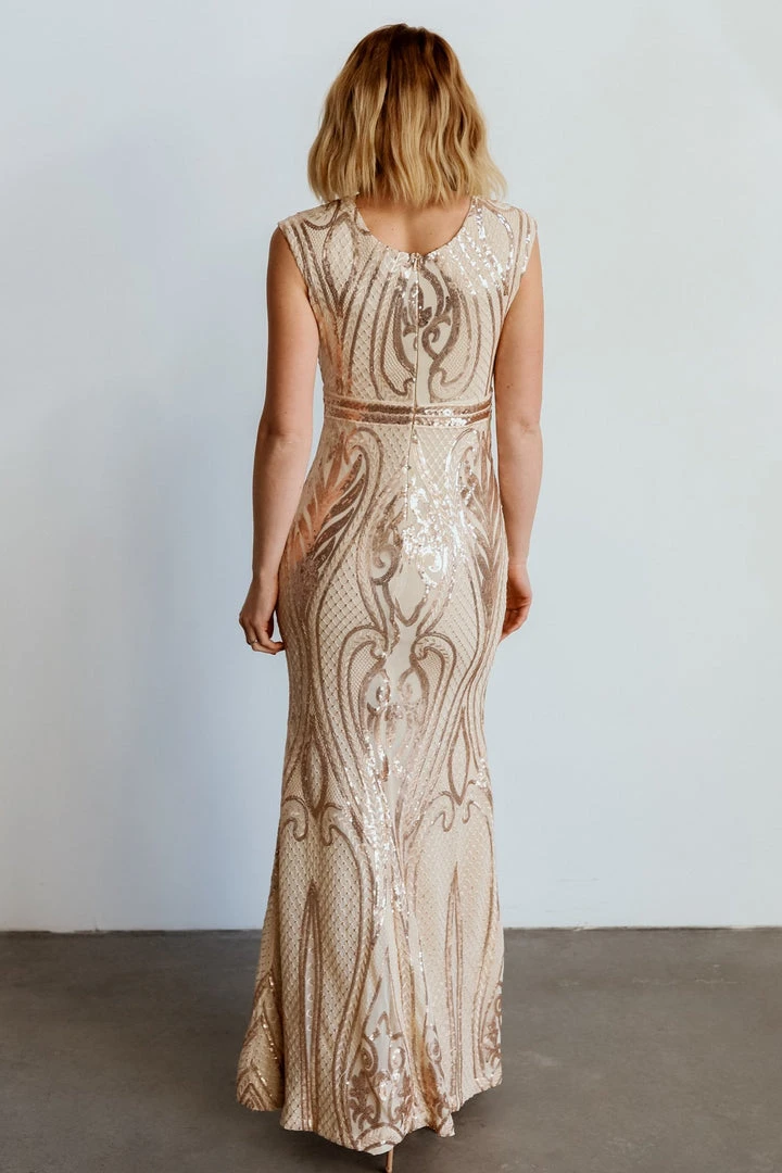 RR Alessia Sequin Gown | Champagne Dresses 6 RR Alessia Sequin Gown | Champagne Dresses